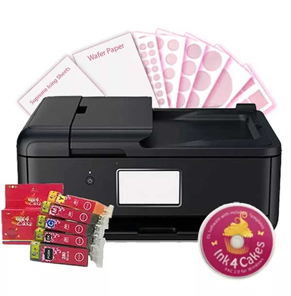 Ink4Cakes Canon edible printer Elite ADF Cupcake and Cookie Kit